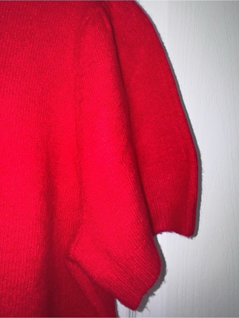 CeCe Bright Red Short-Sleeve Crewneck Sweater with Decorative Bow - Picture 4 of 6